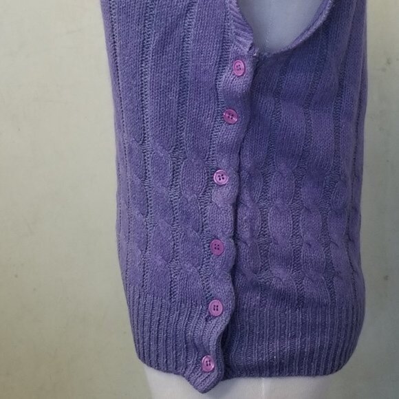 The Denver sleeveless side buttons sweater women's size Medium (AB-1) - Picture 6 of 8